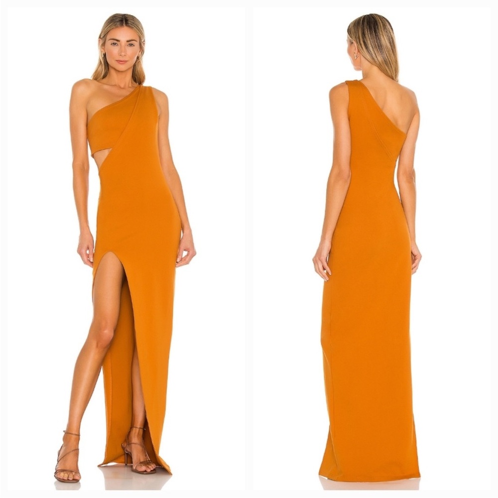 Atoir bronze Asymmetrical Slit Gown